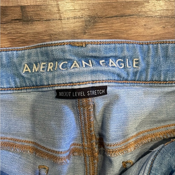 American Eagle Outfitters Blue Skinny Jeans Distressed 16 long - Picture 4 of 5